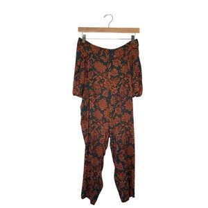 Free People Medium High Rise Olympia Harem Balloon Printed Boho Floral Pants